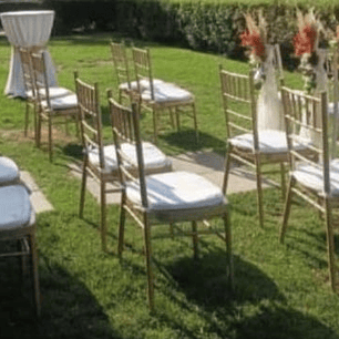 Sillas boda chiavari metal doradas