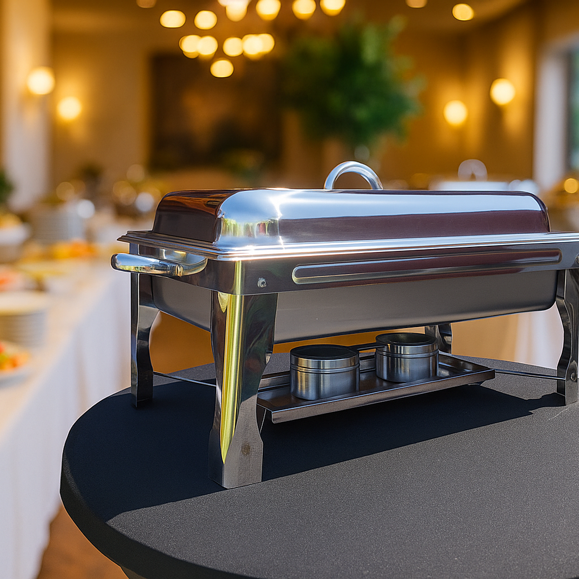 Chafer buffet plegable de acero inoxidable 1