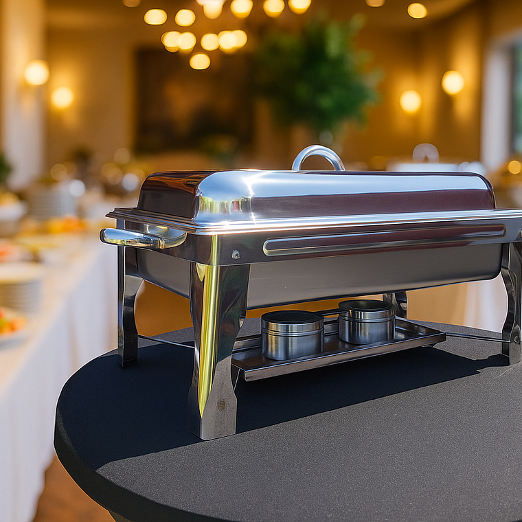 Chafer buffet plegable de acero inoxidable 1