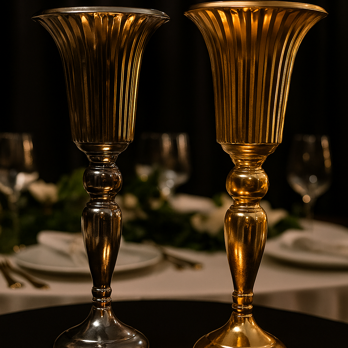 Jarrón metálico decorativo 2