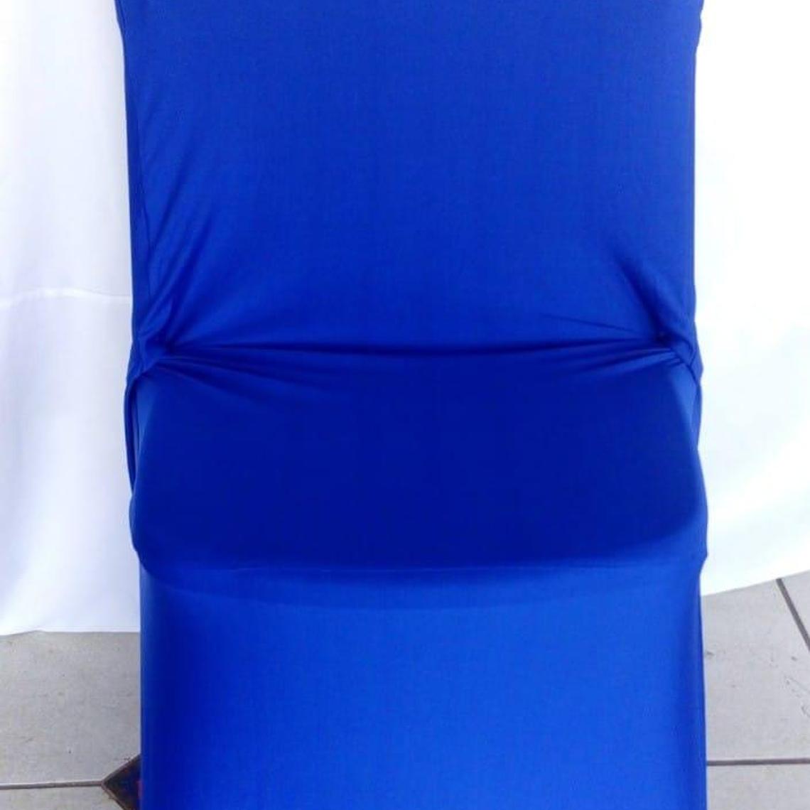 Fundas para sillas spandex blanco, azul y rojo 4