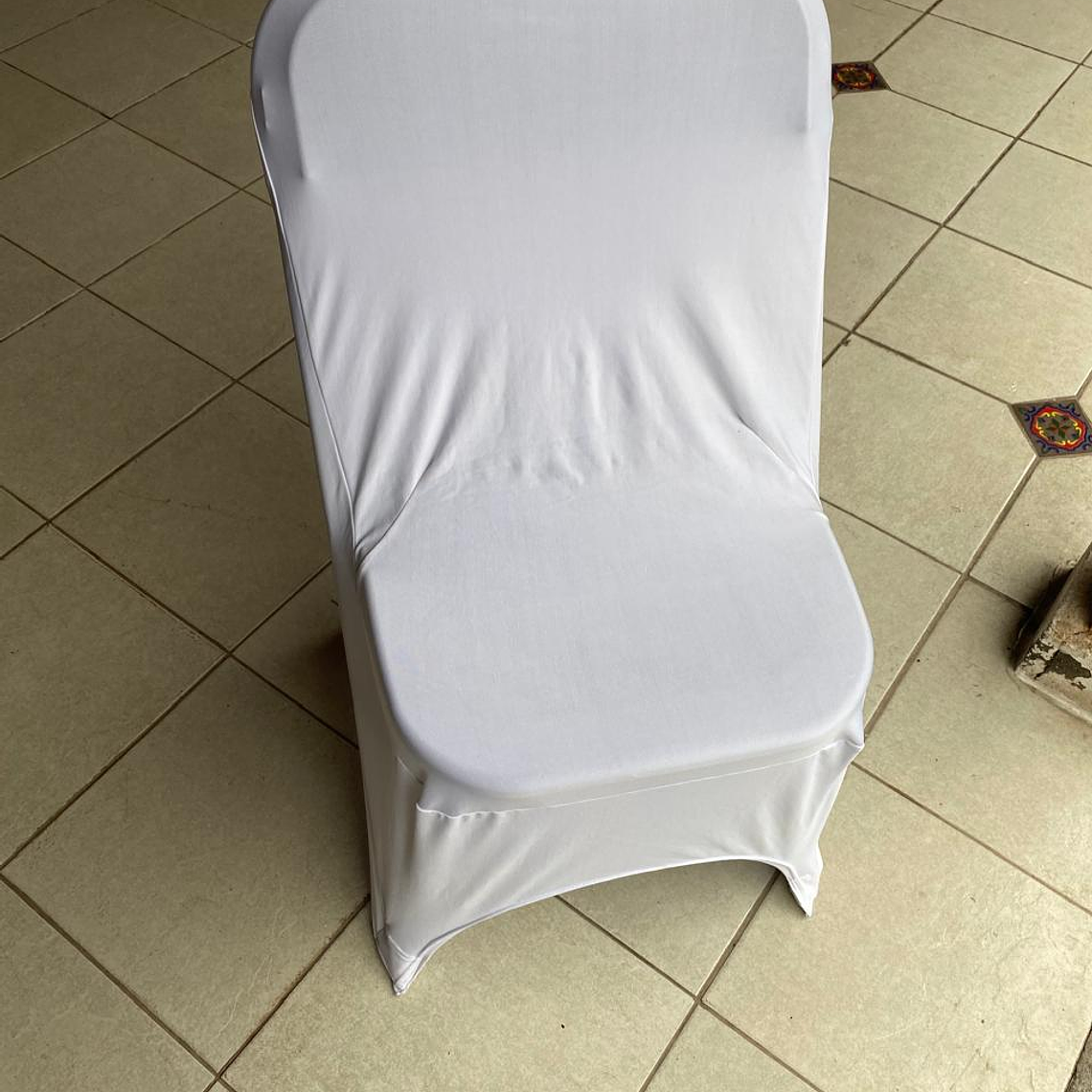 Fundas para sillas spandex blanco, azul y rojo 1