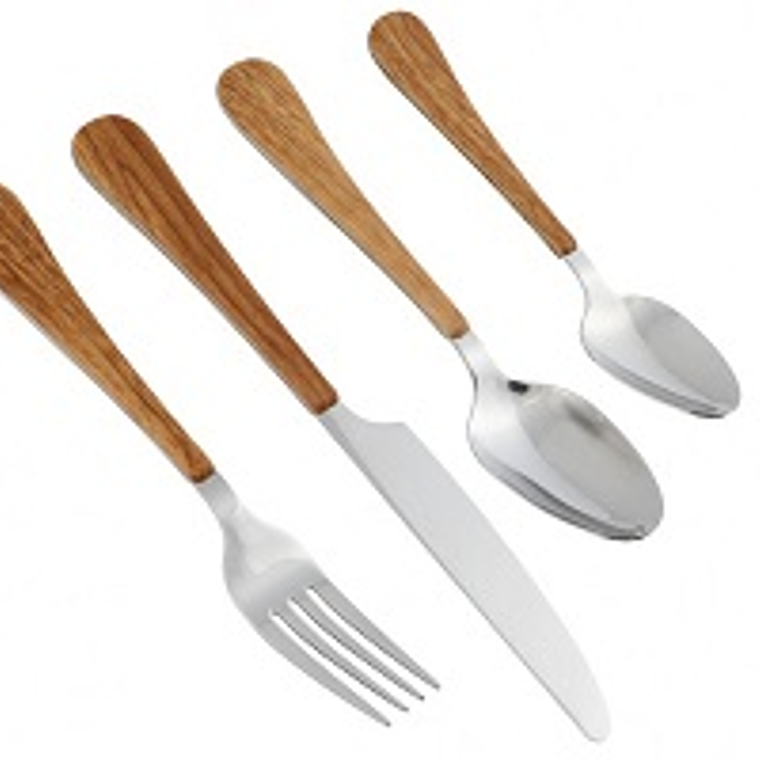 SET CUBIERTOS X 24 PZ WOOD 32100005    INVS 1