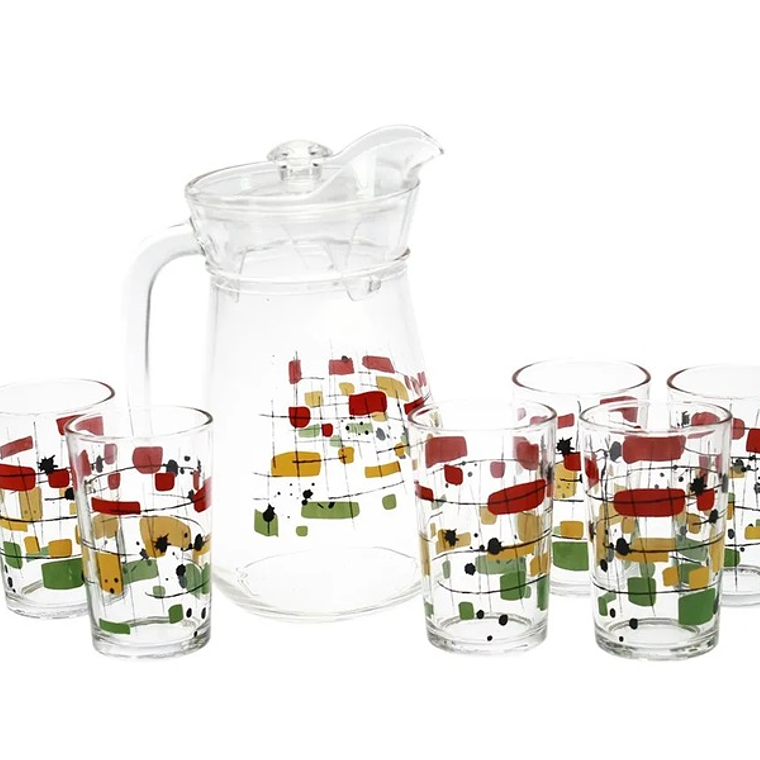 JGO JARRA X 7 PZ (JARRA 1300 ML+ 6 VASOS 215 ML) DEC INK MJT-19608/07 GB 1