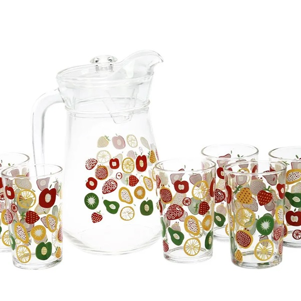 JGO JARRA X 7 PZ (JARRA 1300 ML+6 VASOS 215 ML) DEC FRESH FRIUTS MJT-19608/07P GB 1