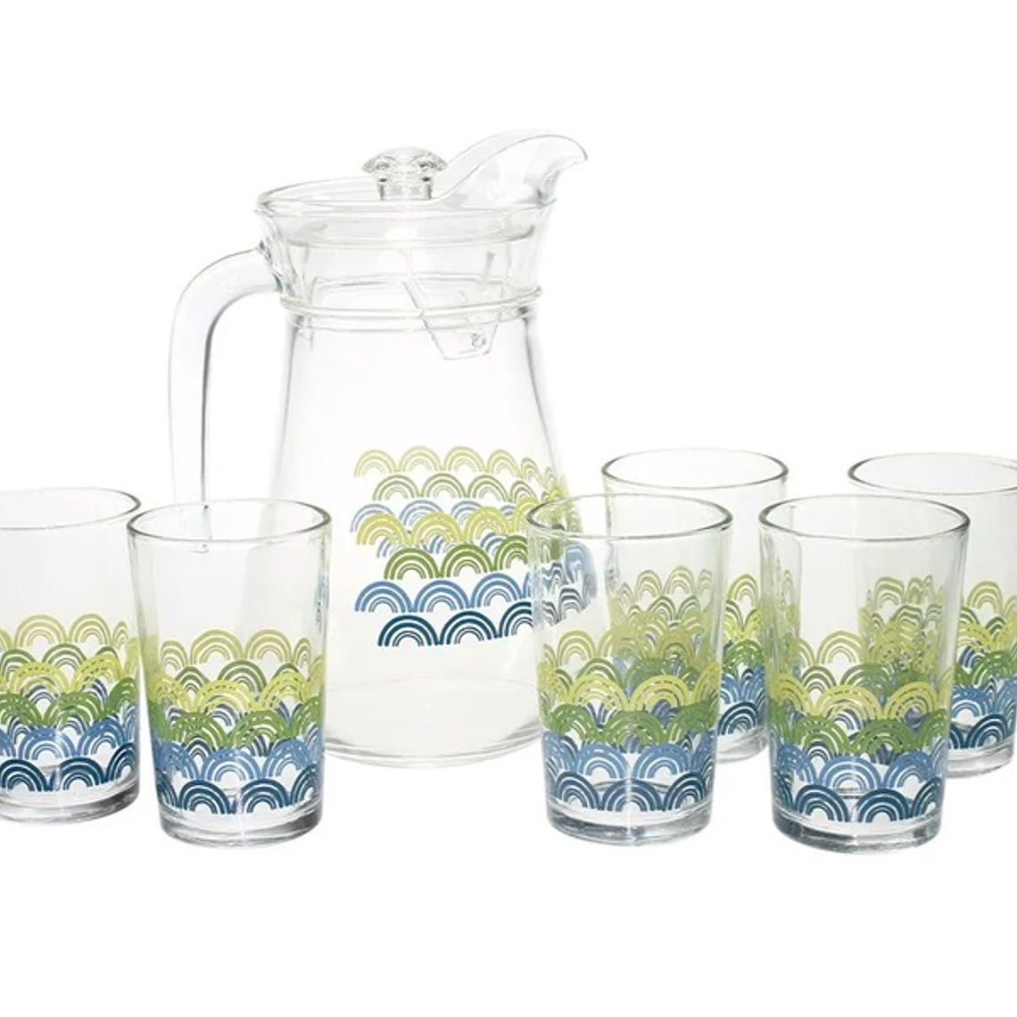 JGO JARRA X 7 PZA (JARRA 1300 ML+6 VASOS 215 ML) DEC SHELL MJT-19608/07P GB 1