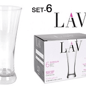 SET X 6 VASO SORGUN CERVEZA 380CC LV-SRG375F