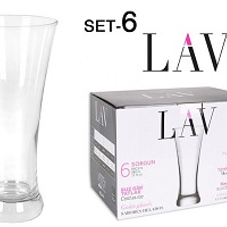 SET X 6 VASO SORGUN CERVEZA 380CC LV-SRG375F 1