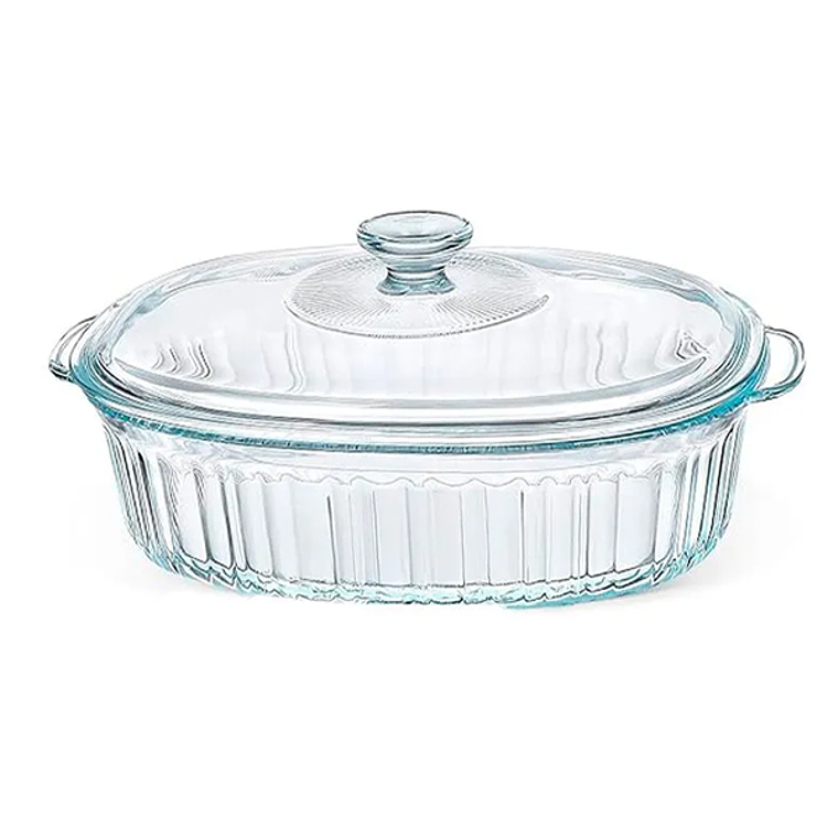 CACEROLA VIDRIO BOROSILICATO OVALADO P/HORNEAR 1.8L  #GC-O1800 1