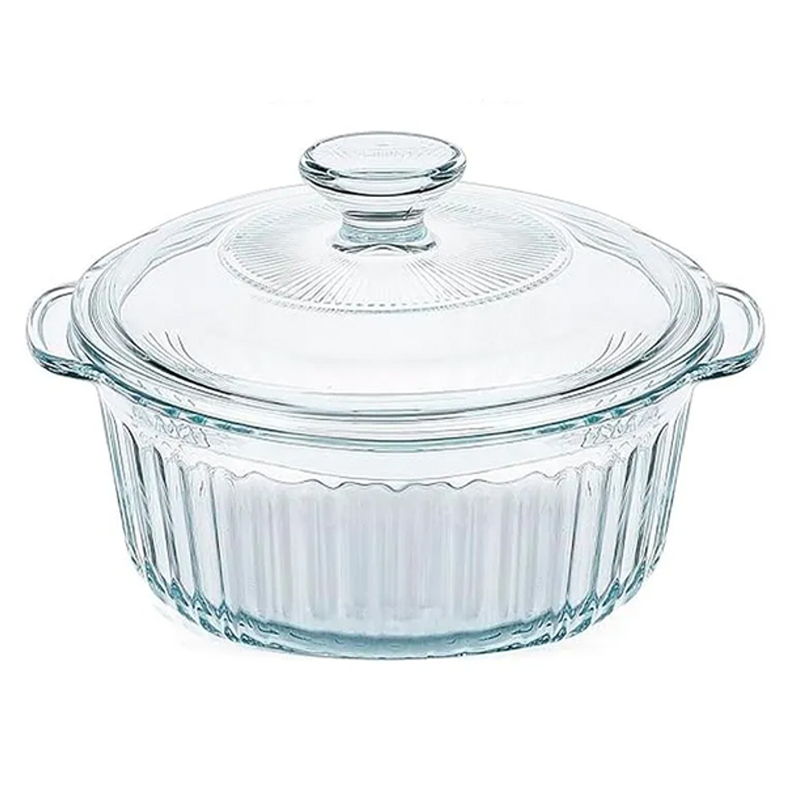 CACEROLA VIDRIO BOROSILICATO REDONDA P/HORNEAR 2.4L  #GC-2400 1