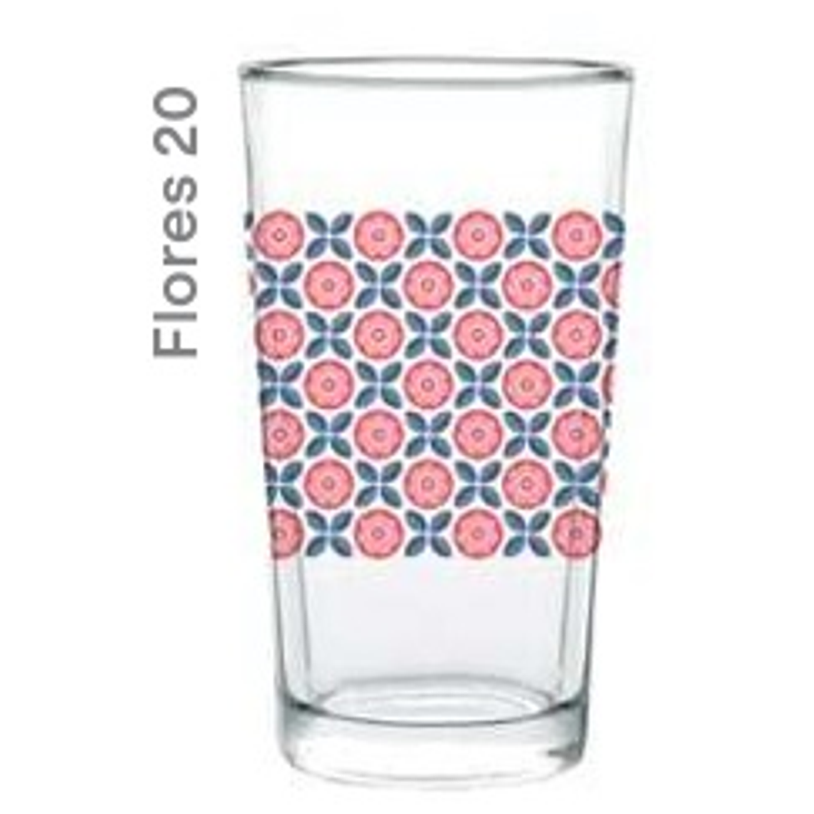 VASO CAN HERRADURA BEBIDA DEC. FLORES 20 # 0124CD6  055 1