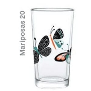 VASO CAN HERRADURA BEBIDA DEC. MARIPOSA 20 # 0124CD6  055