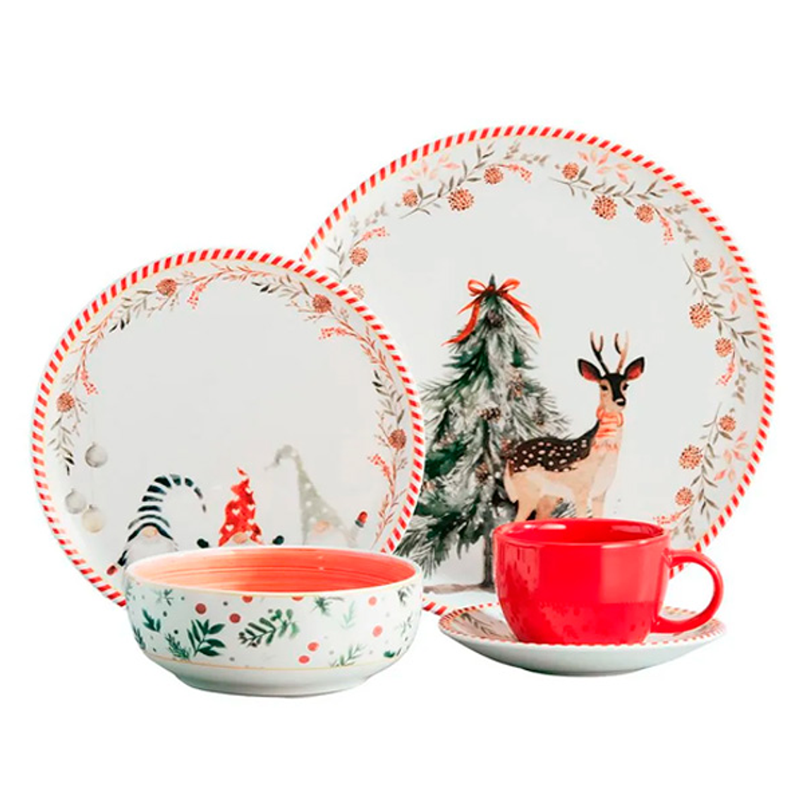 VAJILLA 4/20 ILUSION VL117J040120 NAVIDAD  HOGAR 1