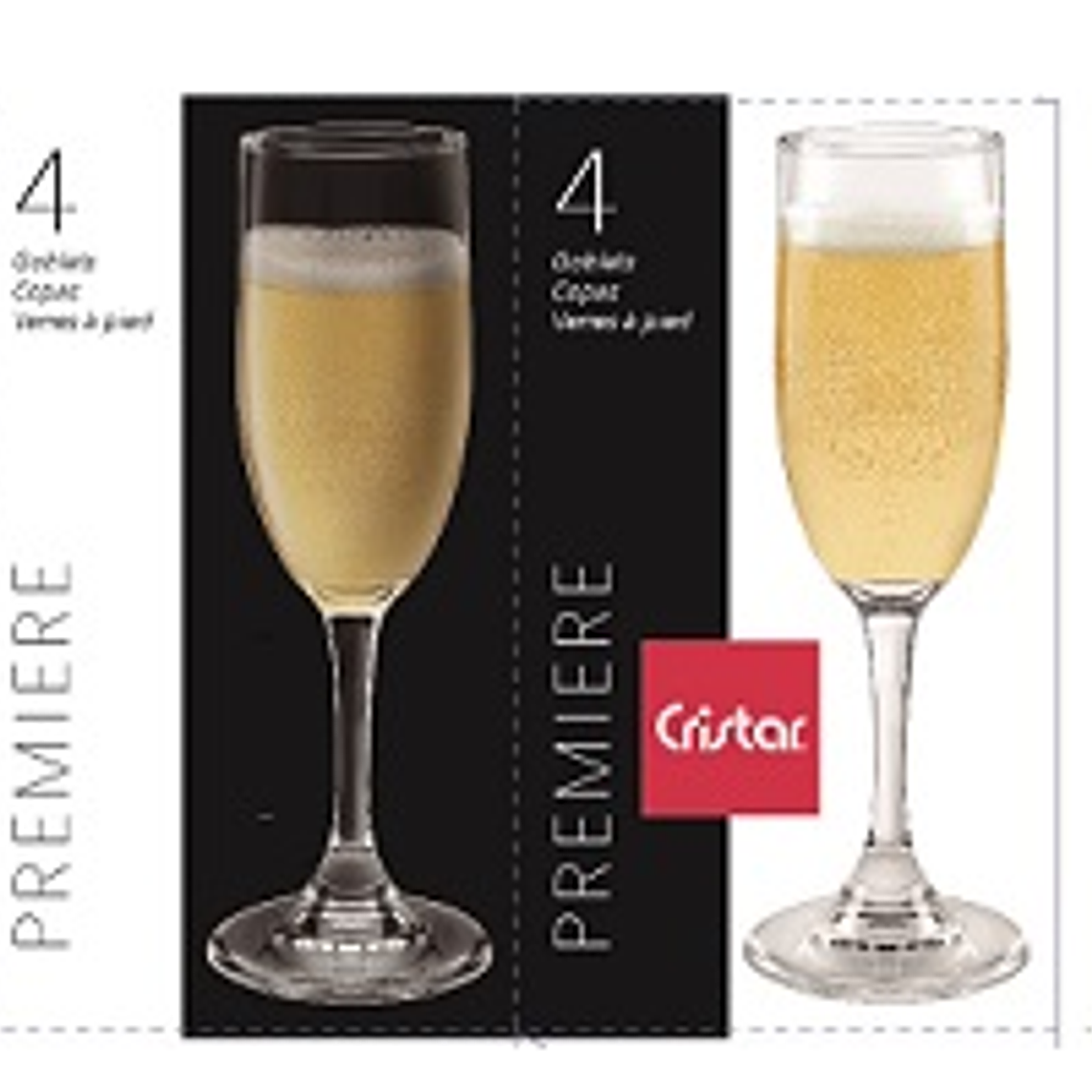 SET X 4 COPAS PREMIERE CHAMPAÑA  4640EL4HE  1