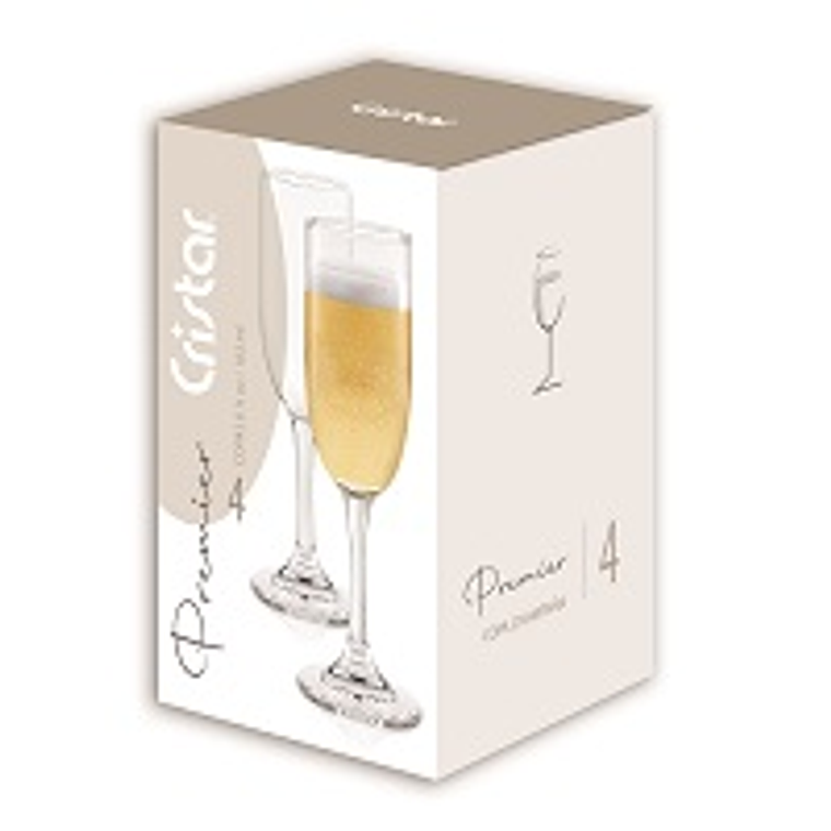 SET X 4 COPAS PREMIERE CHAMPAÑA  4640EL4WAL 1