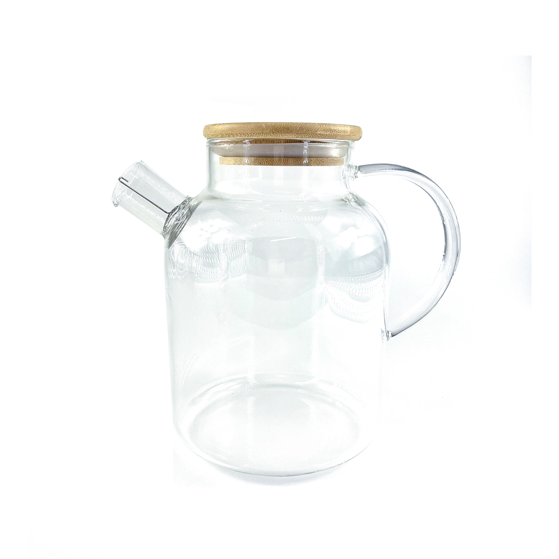 TETERA VIDRIO REFRACT RECTA 1800 ML T/MADERA  ASY-HZ1800 1