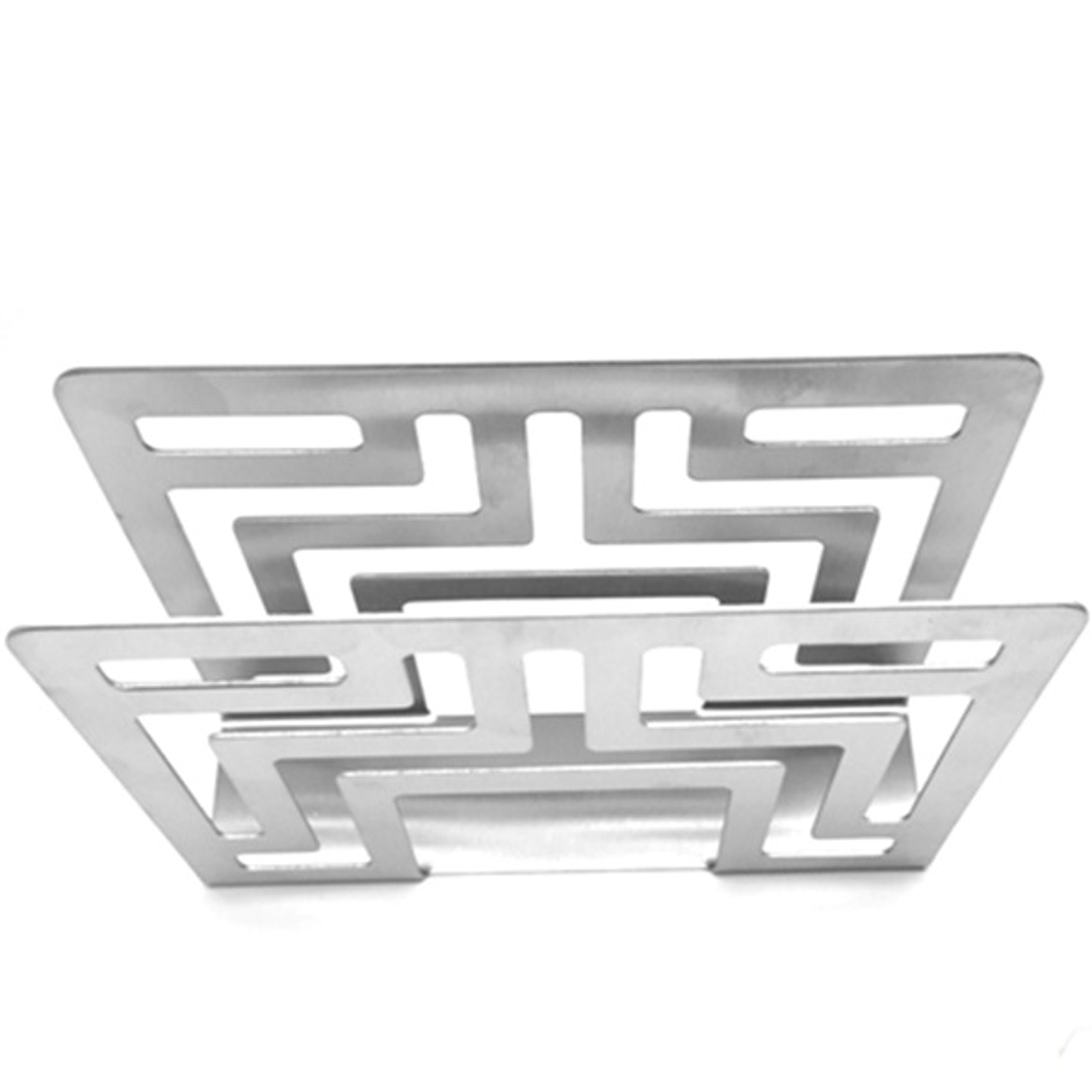 SERVILLETERO A/INOX CUADRADO LABERINTO ACERO 12x8.5CM  BZT2148 1