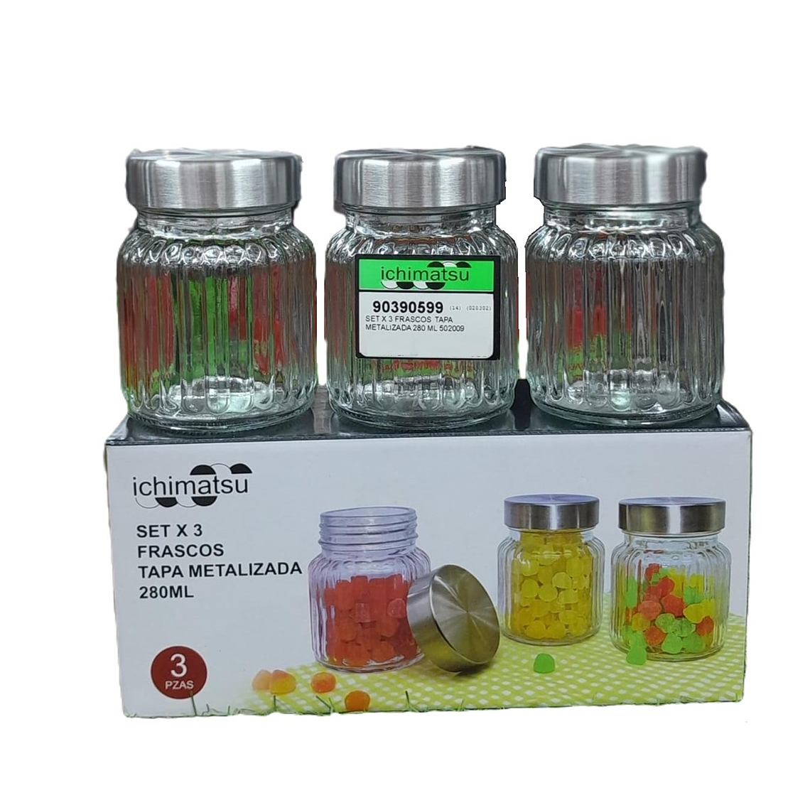 SET X 3 FRASCOS T/METALIZADA 280 ML 502009 1
