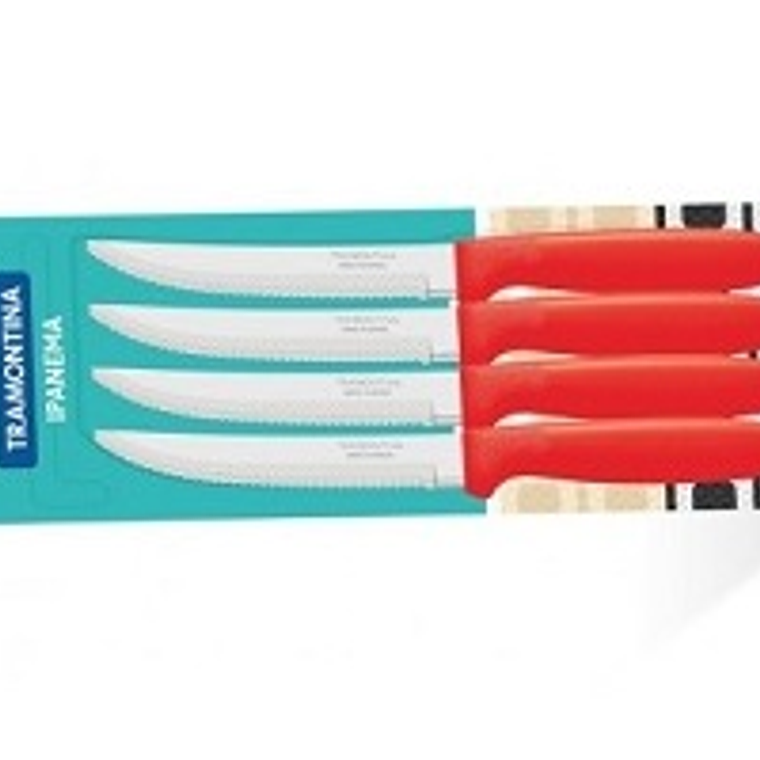 CUCHILLO ASADO IPANEMA X 12 PZS M/ROJO 23360/975 1