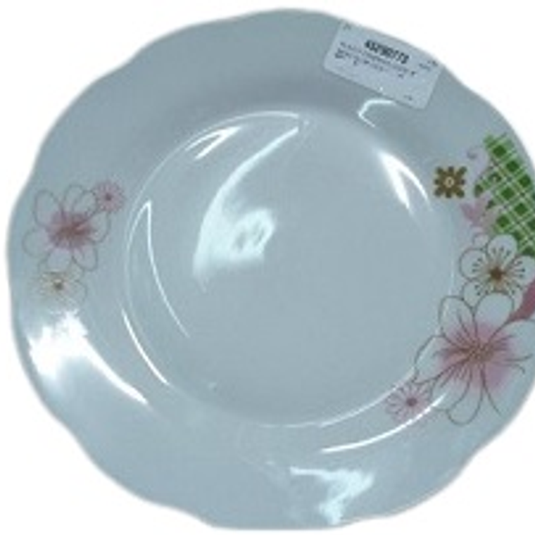 PLATO TENDIDO LOZA 9\ MOD. S-003 FLOR LILA          737