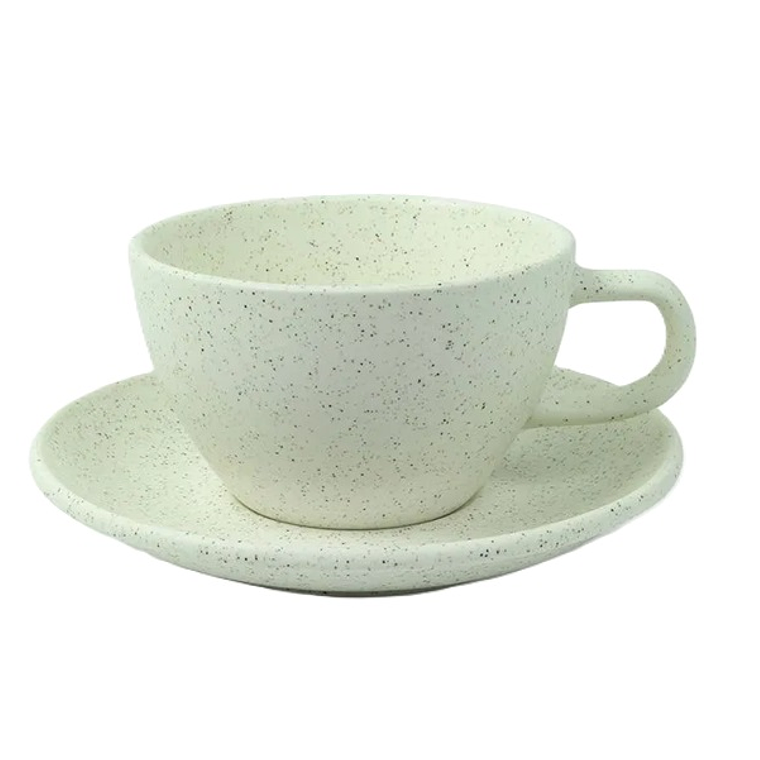 TAZA C/PLATO TE HOTELWARE MARFIL 300ML GF01 1