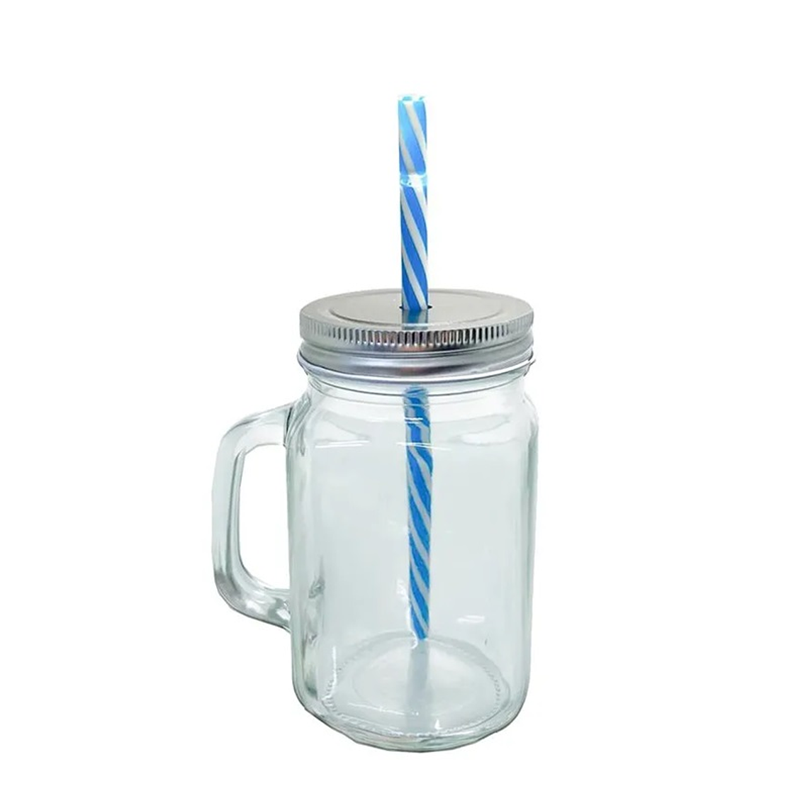 MASON JAR 450 ML LISO T/METAL C/CAÑITA 70500003 1