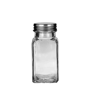 SALERO DE VIDRIO C/TAPA ACERO 80CC #8101080001