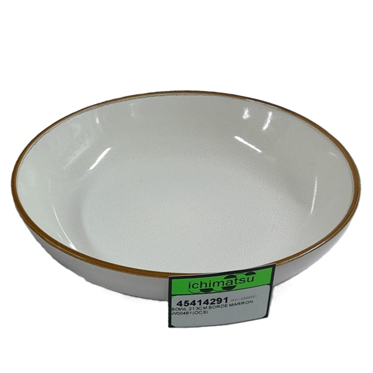 BOWL 21.3CM BORDE MARRON  W00461 (OCS) 1