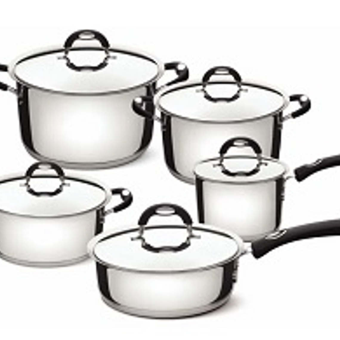 JGO OLLAS DUO SILICONE X 10 PZA A/INOX 65480/036 + JARRA 1LT EXACTA 61636/105 1