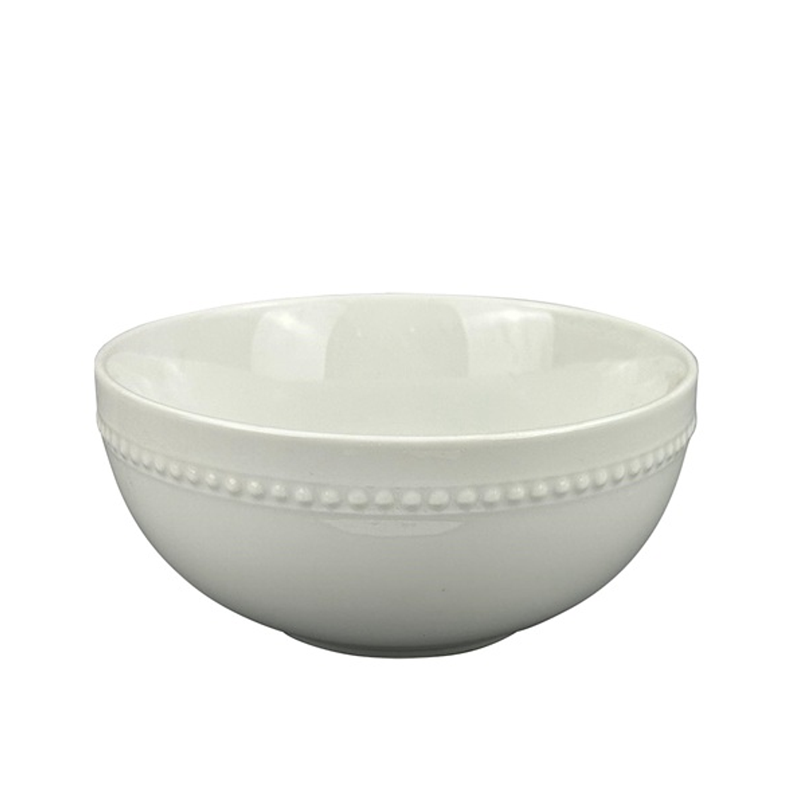 BOWL LOZA BLANCO C/PUNTOS RELIEVE 5.7\ (14.5x14.5x6.5CM)  SR8377  (OCS)