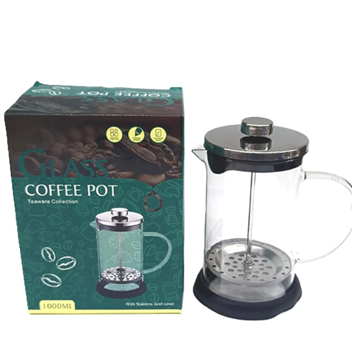 CAFETERA FRANCESA T/ACERO 1LT  ASY-FY1000A 1