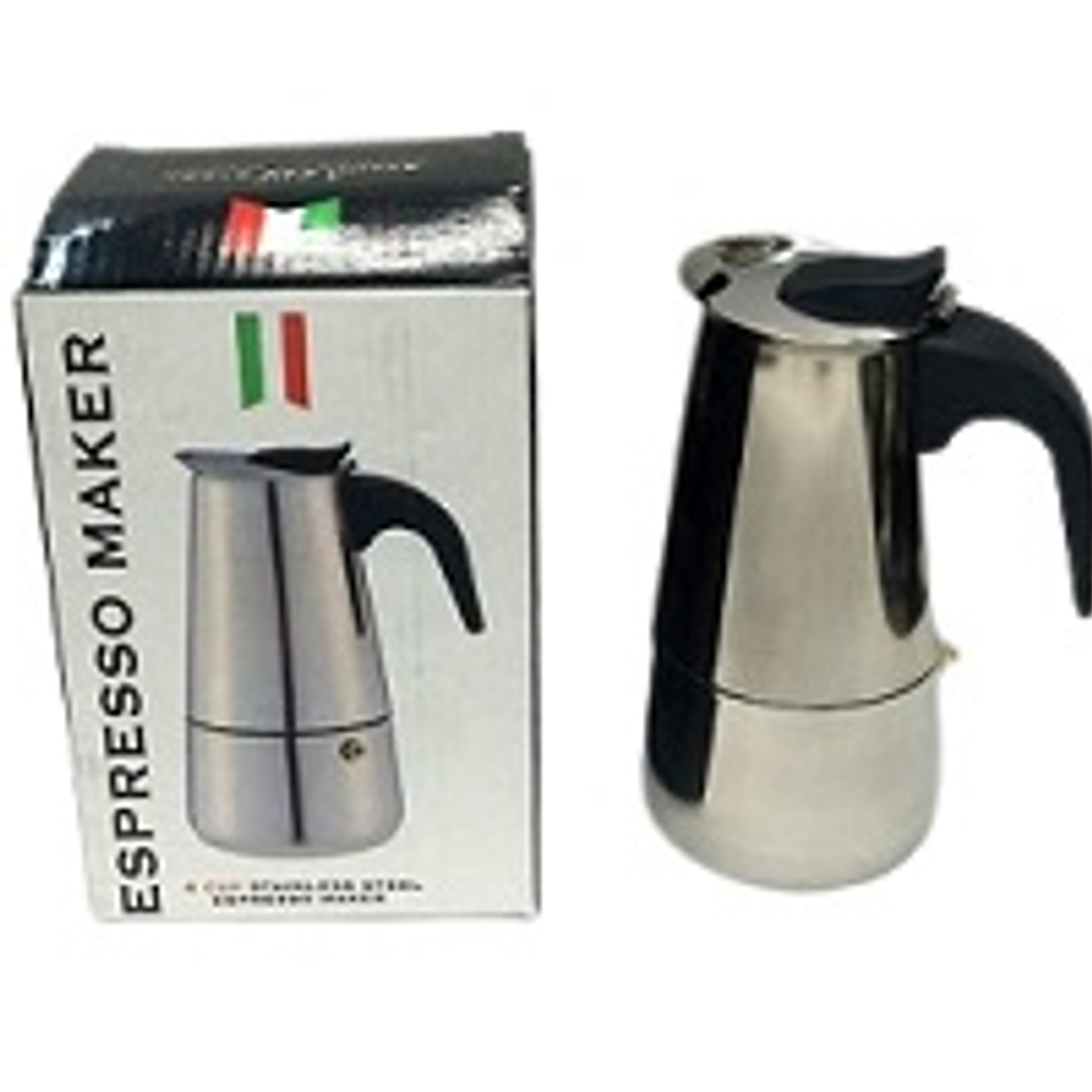CAFETERA ITALIANA ACERO P-4 TAZAS /4 VASOS   PDI-400 1