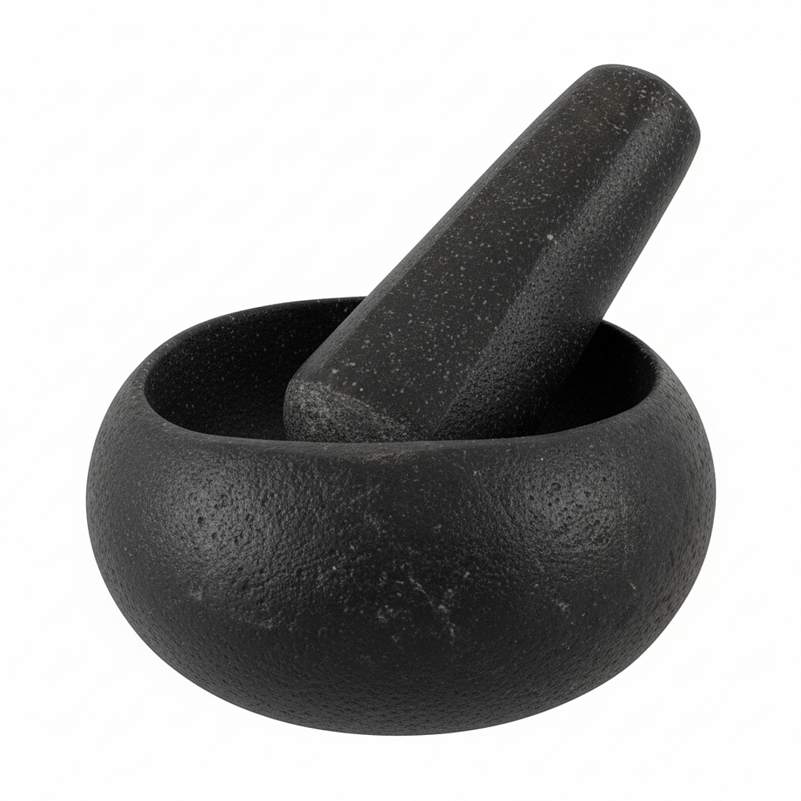 MORTERO DE PIEDRA RÚSTICO CON PILÓN DIAMETRO INTERNO APROX. 11 A 11.3 CM 1