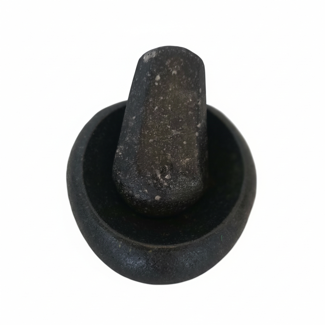 MORTERO DE PIEDRA RÚSTICO CON PILÓN DIAMETRO INTERNO APROX. 9.5 A 9.8 CM 1