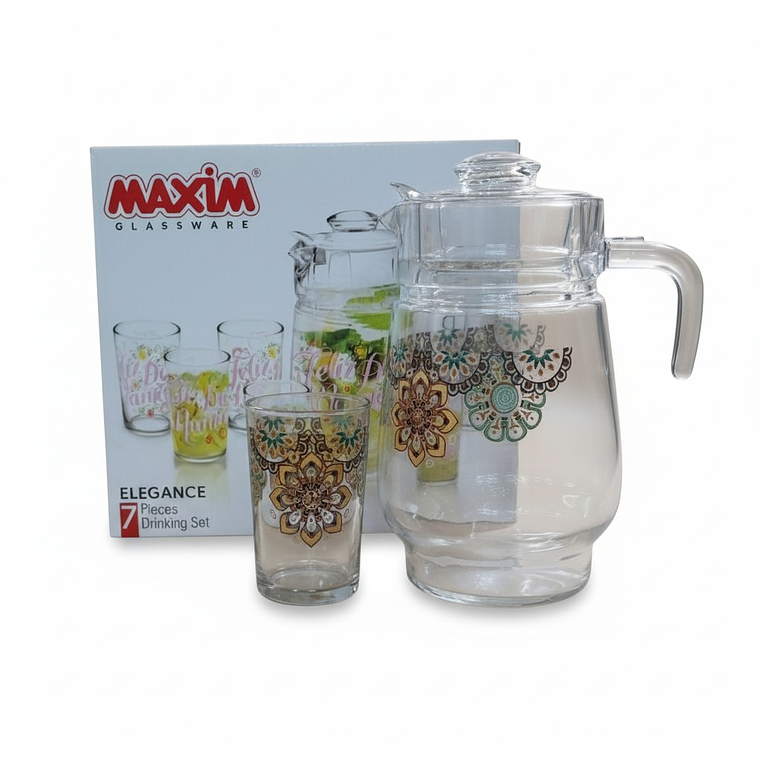 JGO JARRA X 7 PZA (JARRA 1650 ML+6 VASOS 215 ML) DEC MANDALA MJT-CH568/07P GB 1