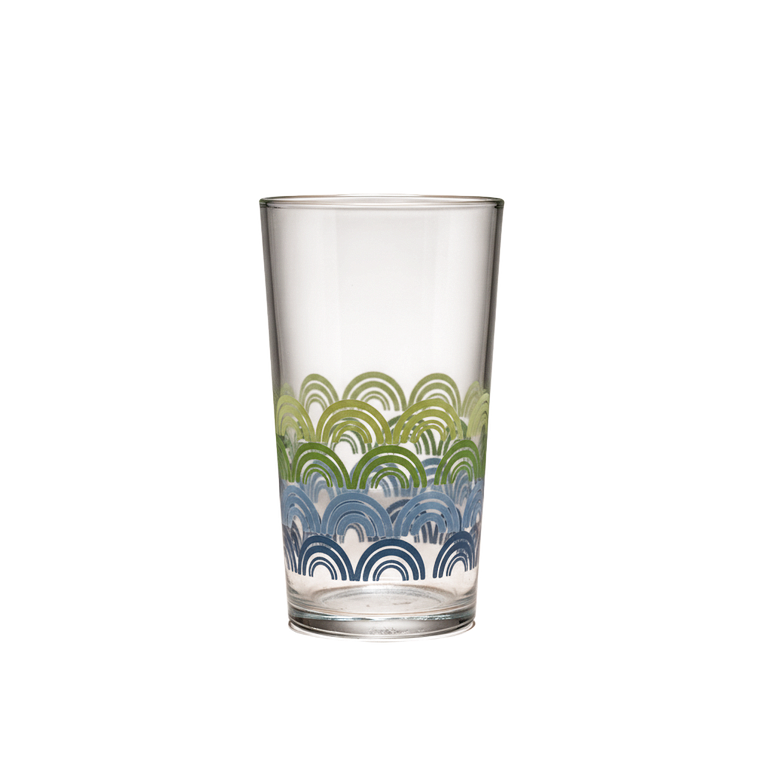 VASO DEC SHELL BLUE GREEN  11.5 OZ # M-212P      882 1