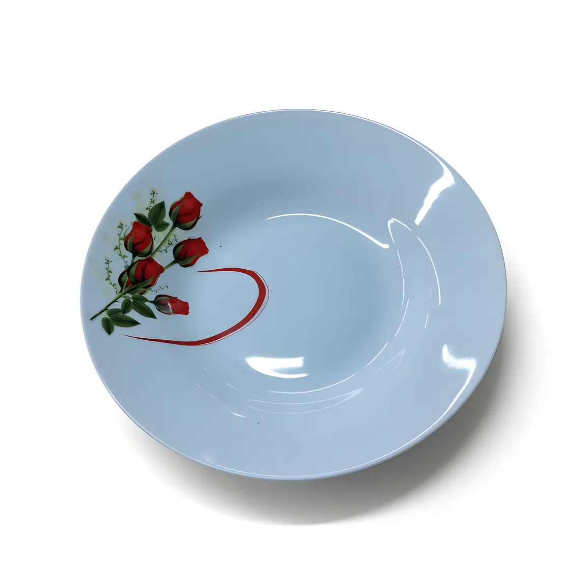 PLATO HONDO LOZA DECORADO 9