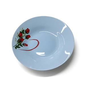 PLATO HONDO LOZA DECORADO 9