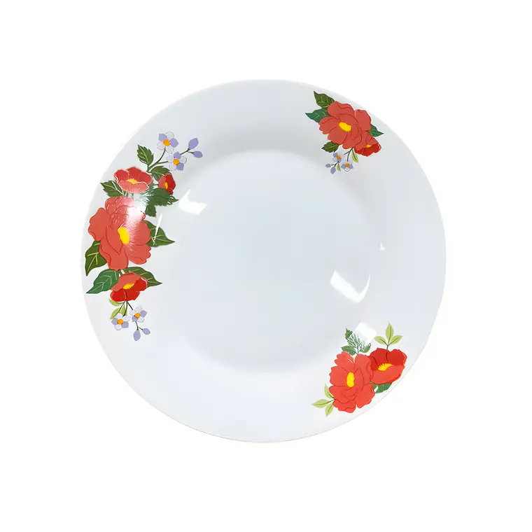 PLATO TENDIDO LOZA DECORADO 9