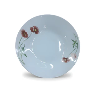 PLATO HONDO LOZA DECORADO 9