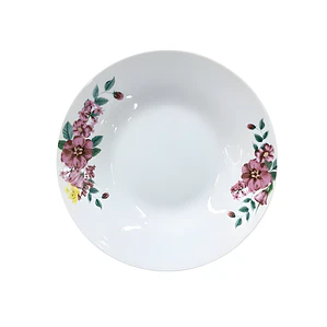 PLATO HONDO LOZA DECORADO 9