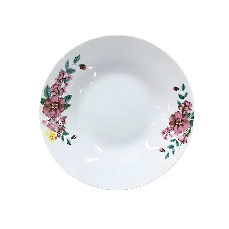 PLATO HONDO LOZA DECORADO 9