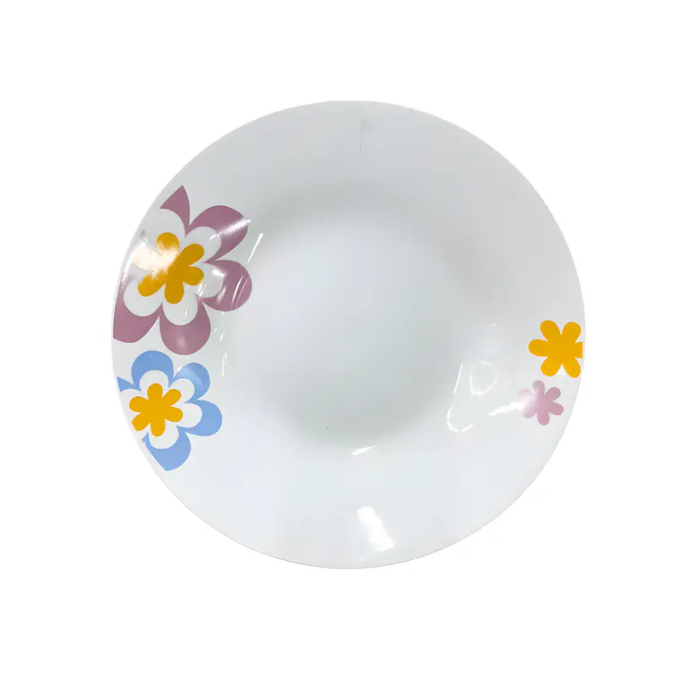 PLATO HONDO LOZA DECORADO 9