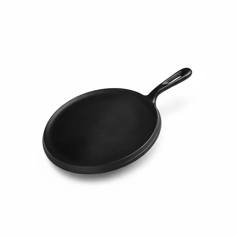 SARTEN DE HIERRO FUNDIDO TIPO COMAL PRECURADO 26 CM 1