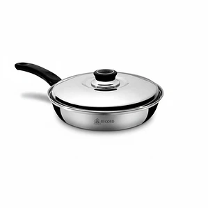 SARTEN ACERO INOXIDABLE FONDO DIFUSOR TAPA VIDRIO22 CM 1.6 L