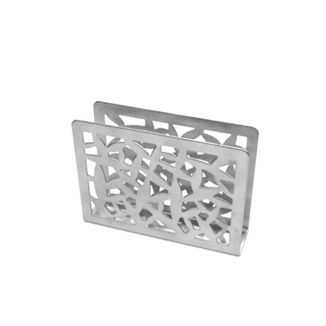 SERVILLETERO ACERO INOXIDABLE CUADRADO LABRADO 12 X 8.5 CM 1