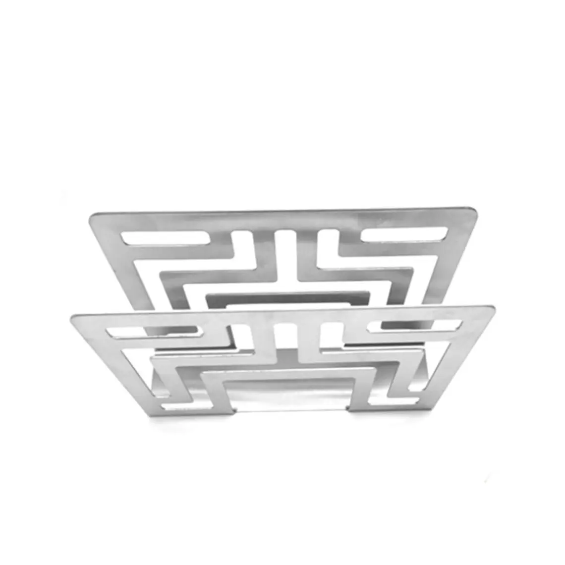 SERVILLETERO ACERO INOXIDABLE CUADRADO LABERINTO 12 X 8.5 CM 1