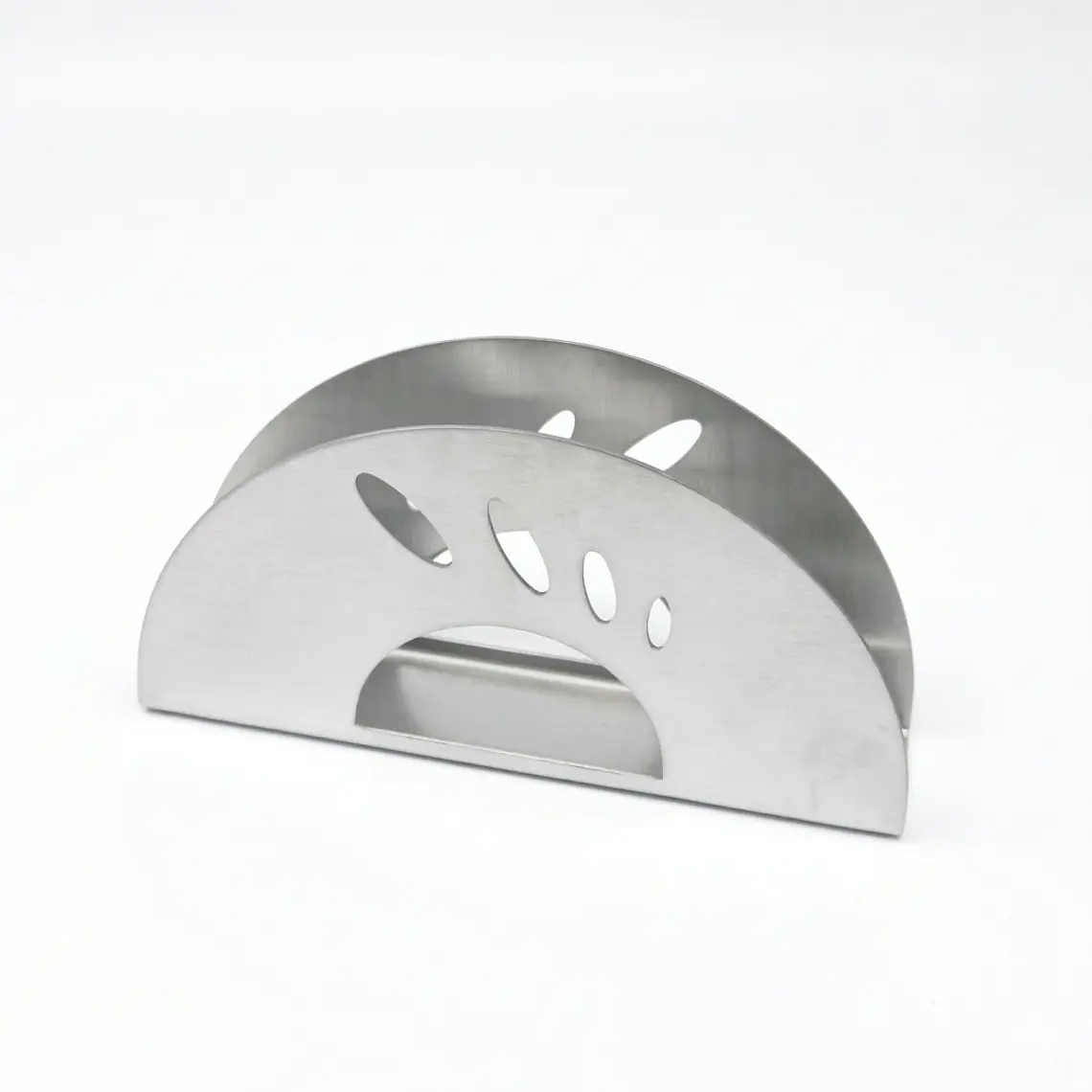 SERVILLETERO ACERO INOXIDABLE MEDIA LUNA 15 X 7.5 CM 1