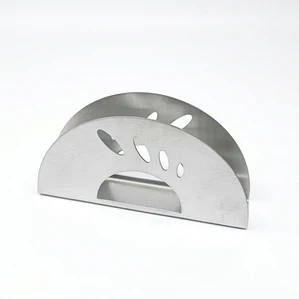 SERVILLETERO ACERO INOXIDABLE MEDIA LUNA 15 X 7.5 CM