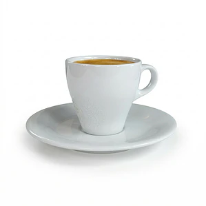 TAZA CON PLATO DE CAFÉ ACTUALITE BLANCO 160 ML